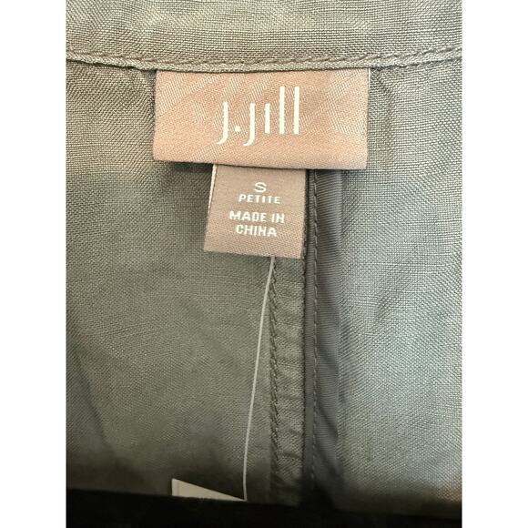 J. Jill silk linen gray vest small Petite NWT - Picture 3 of 9